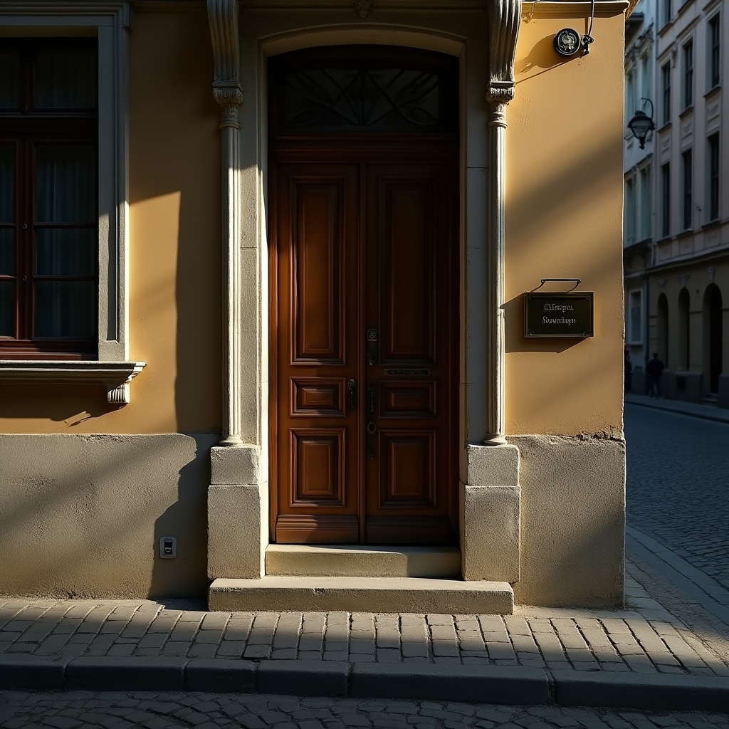 Vstup do budovy s kancelářemi na adrese Kozí 1002/8 v Praze